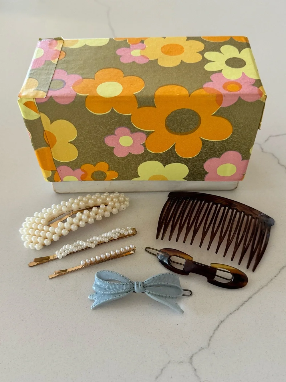 Vintage Hair Accessories w/ Box
